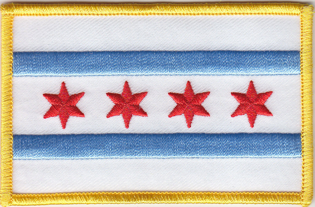 Chicago Illinois City Flag Patch FULL COLOR
